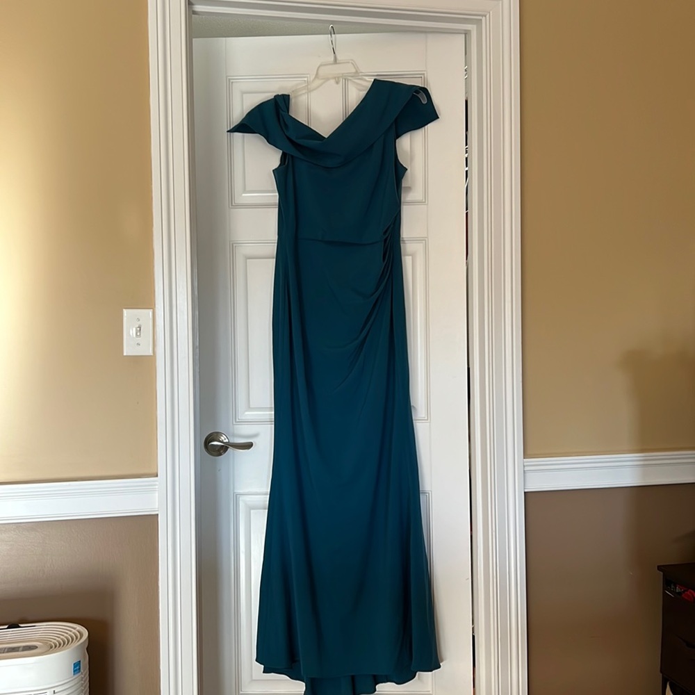 Vince Camuto off the shoulder evening gown
